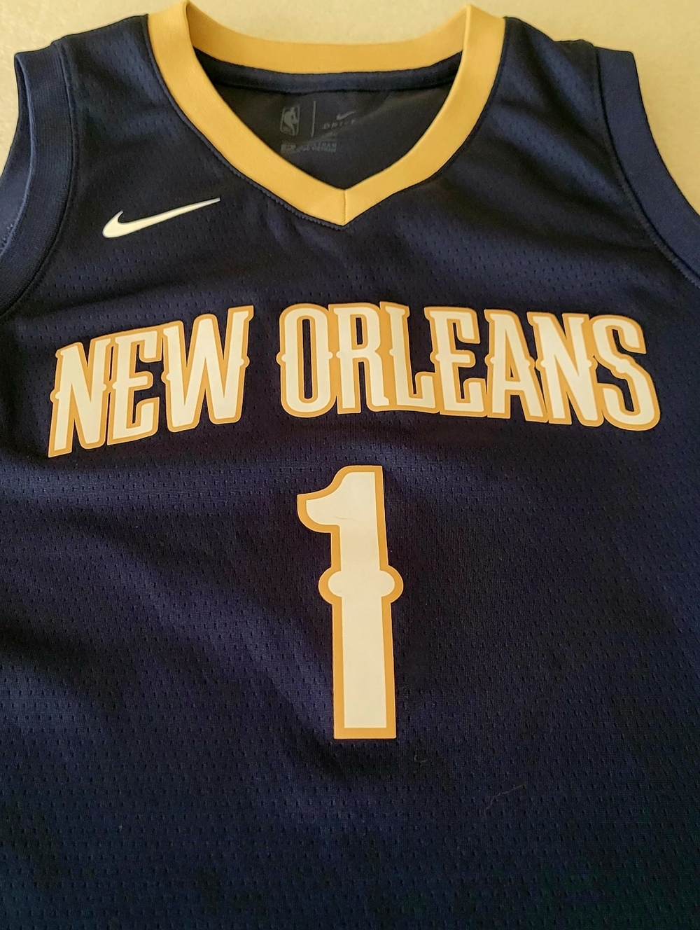New Orleans Pelicans #1 Williamson Jersey Men M Nike Swingman Home Blue NBA